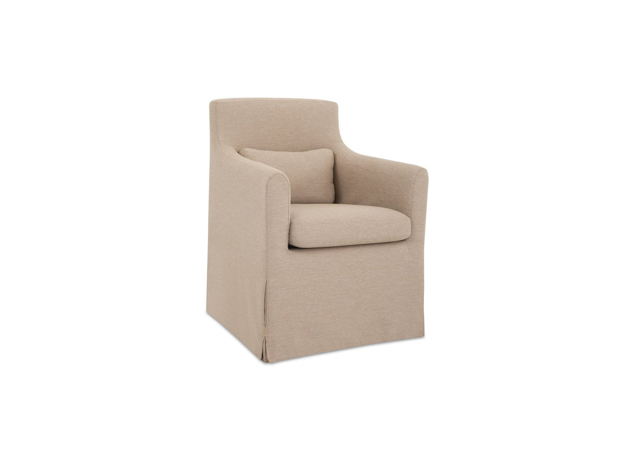 Lydia Light Brown Outdoor Slipcover Dining Chair by MOES at Eve Furniture