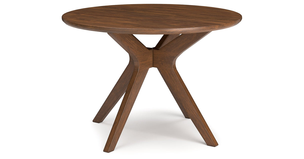 Lyncott Beige/Brown Dining Table and 4 Chairs by Ashley at Eve Furniture