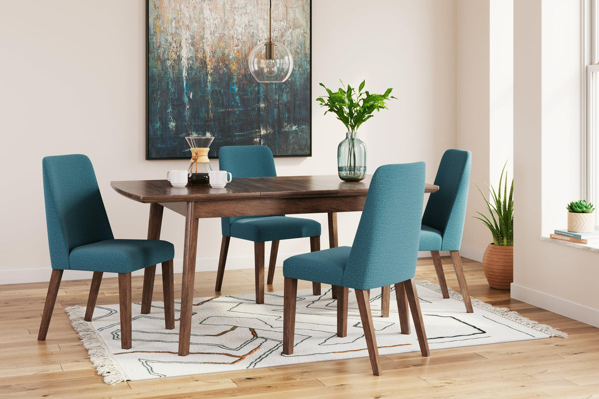 Lyncott Blue/Brown Dining Chair, Set of 2 by Ashley at Eve Furniture