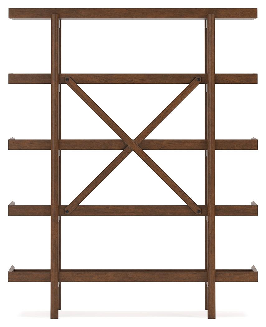 Lyncott Brown 70" Bookcase by Ashley at Eve Furniture