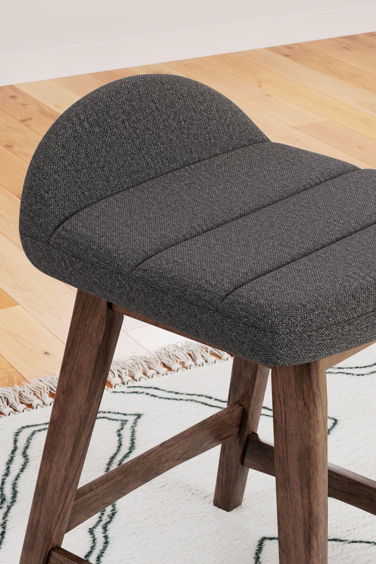 Lyncott Charcoal/Brown Counter Height Barstool, Set of 2 by Ashley at Eve Furniture