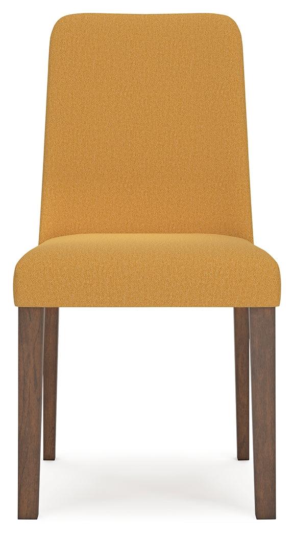 Lyncott Dining Table and 4 Chairs in Mustard/Brown by Ashley at Eve Furniture