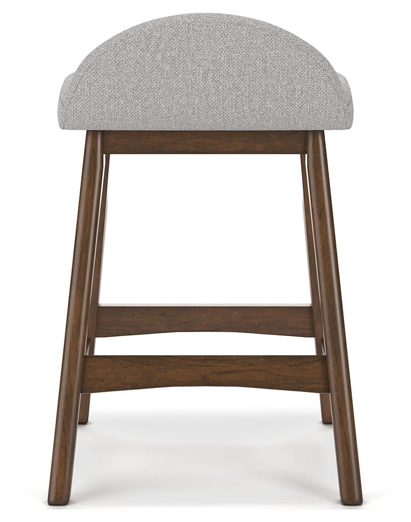 Lyncott Light Gray/Brown Counter Height Barstool, Set of 2 by Ashley at Eve Furniture