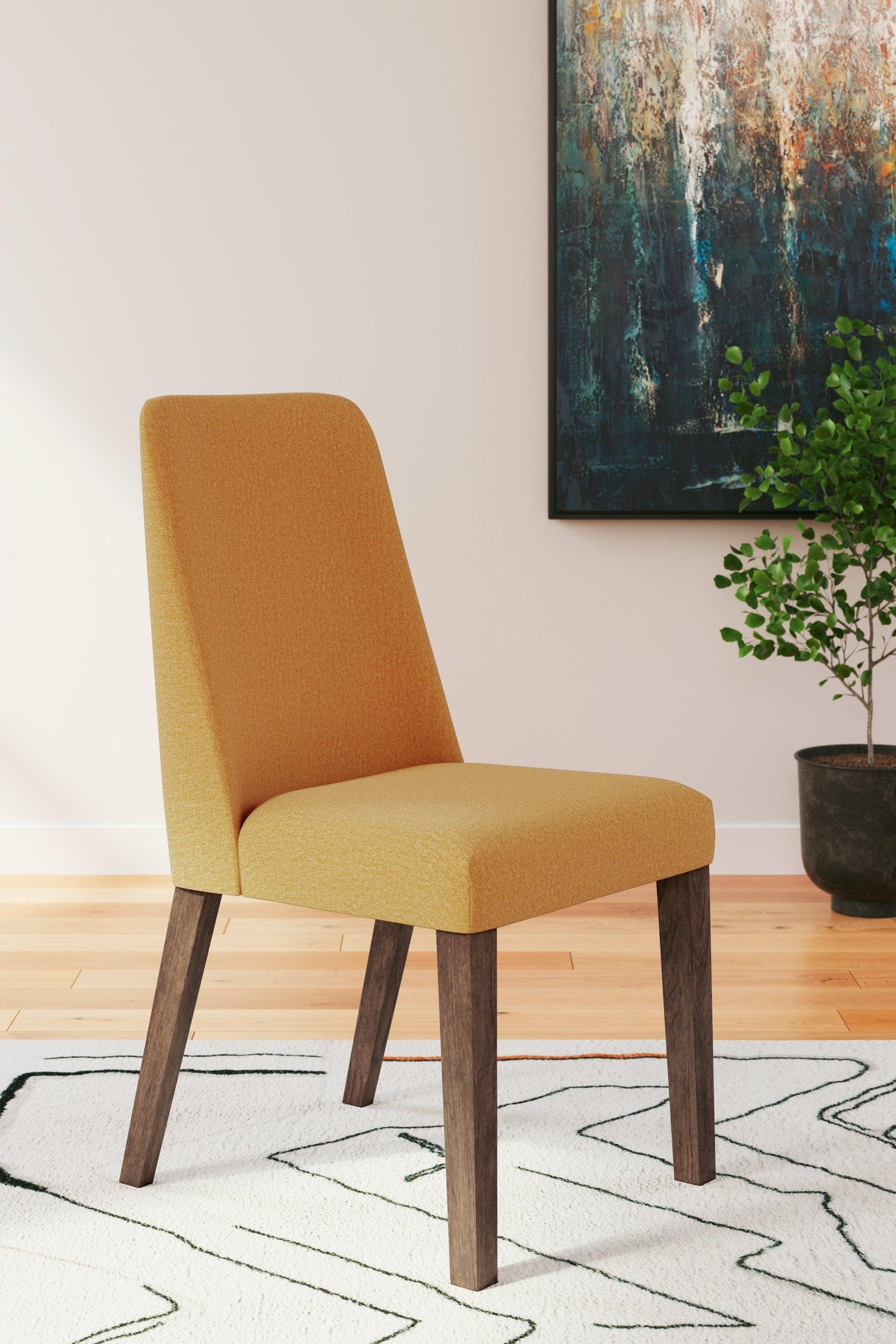 Lyncott Mustard/Brown Dining Chair, Set of 2 by Ashley at Eve Furniture