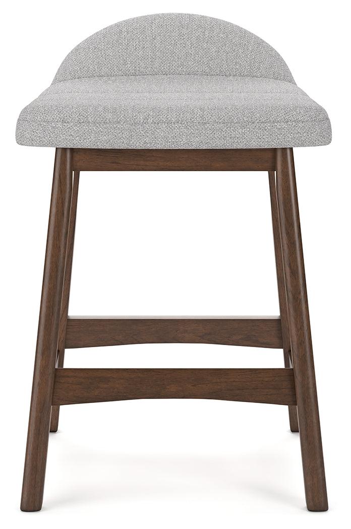 Lyncott Light Gray/Brown Counter Height Barstool, Set of 2 by Ashley at Eve Furniture