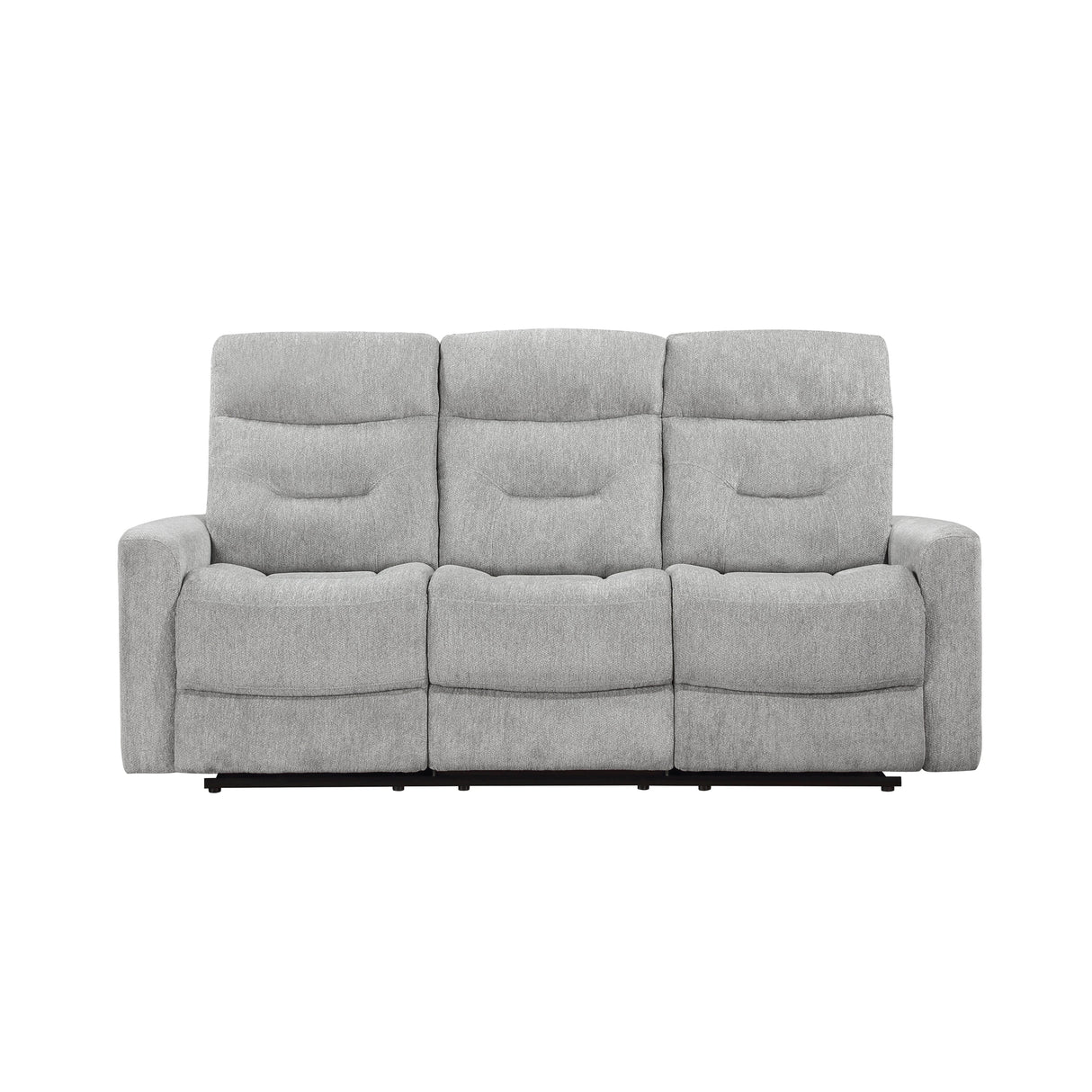 Lyndon Gray Double Reclining Sofa by Homelegance at Eve Furniture