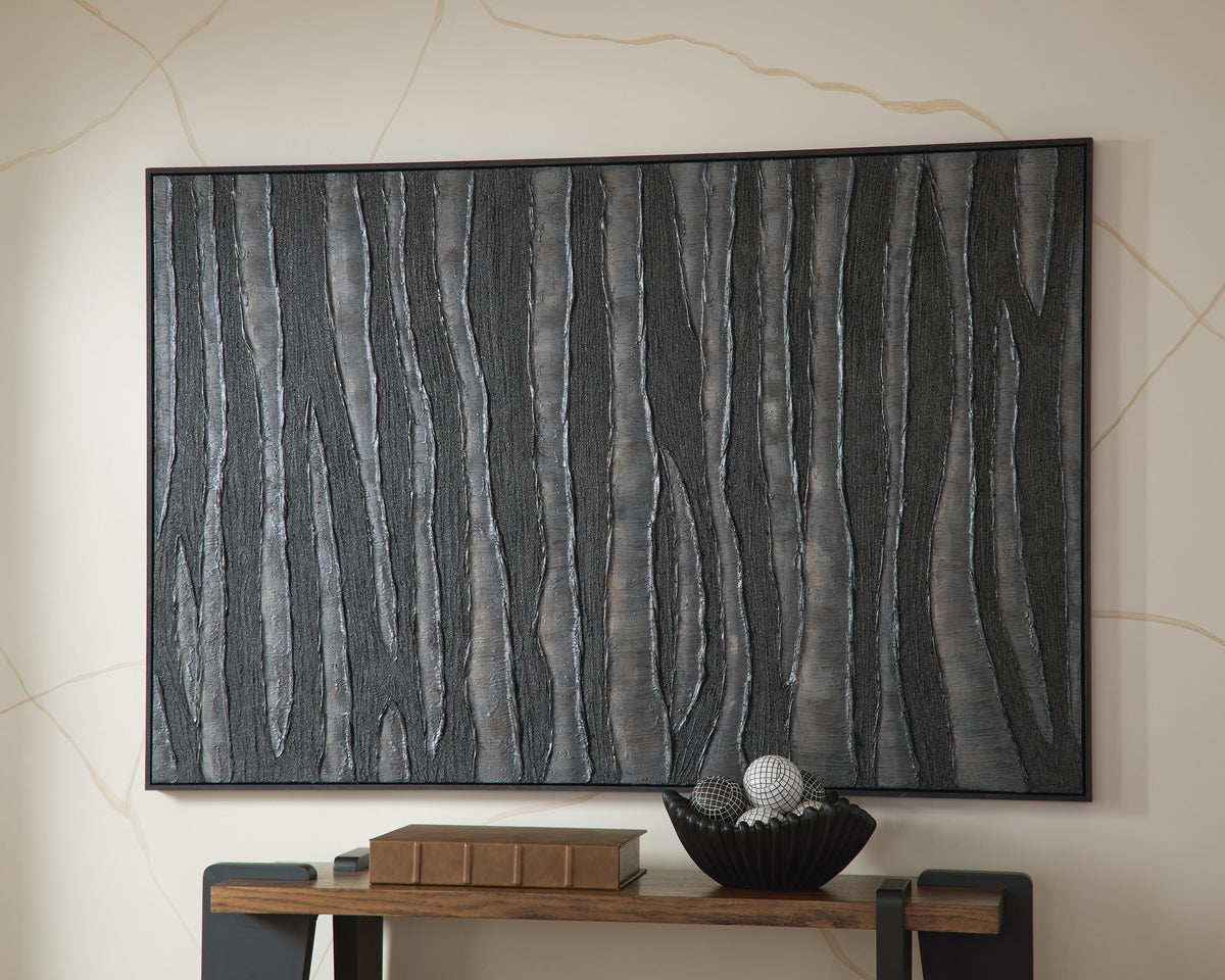 Lynnworth Black/Brown Wall Art by Ashley at Eve Furniture