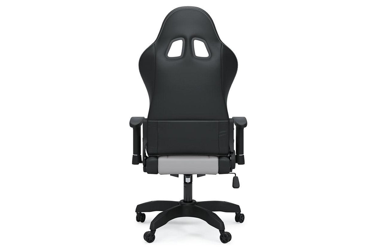 Lynxtyn White/Gray Home Office Desk Chair by Ashley at Eve Furniture