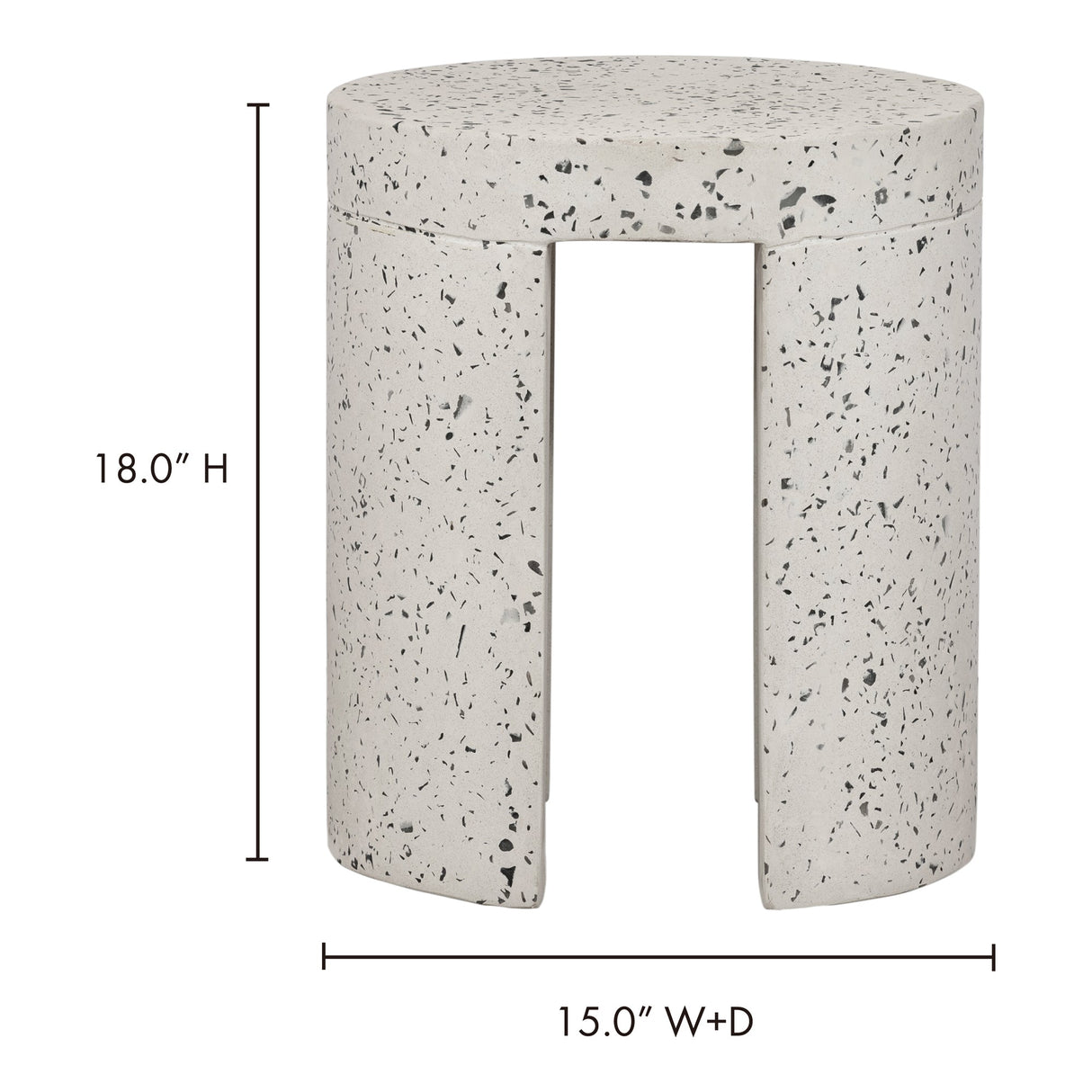 Lyon Light Grey Outdoor Stool by Moe's Home at Eve Furniture