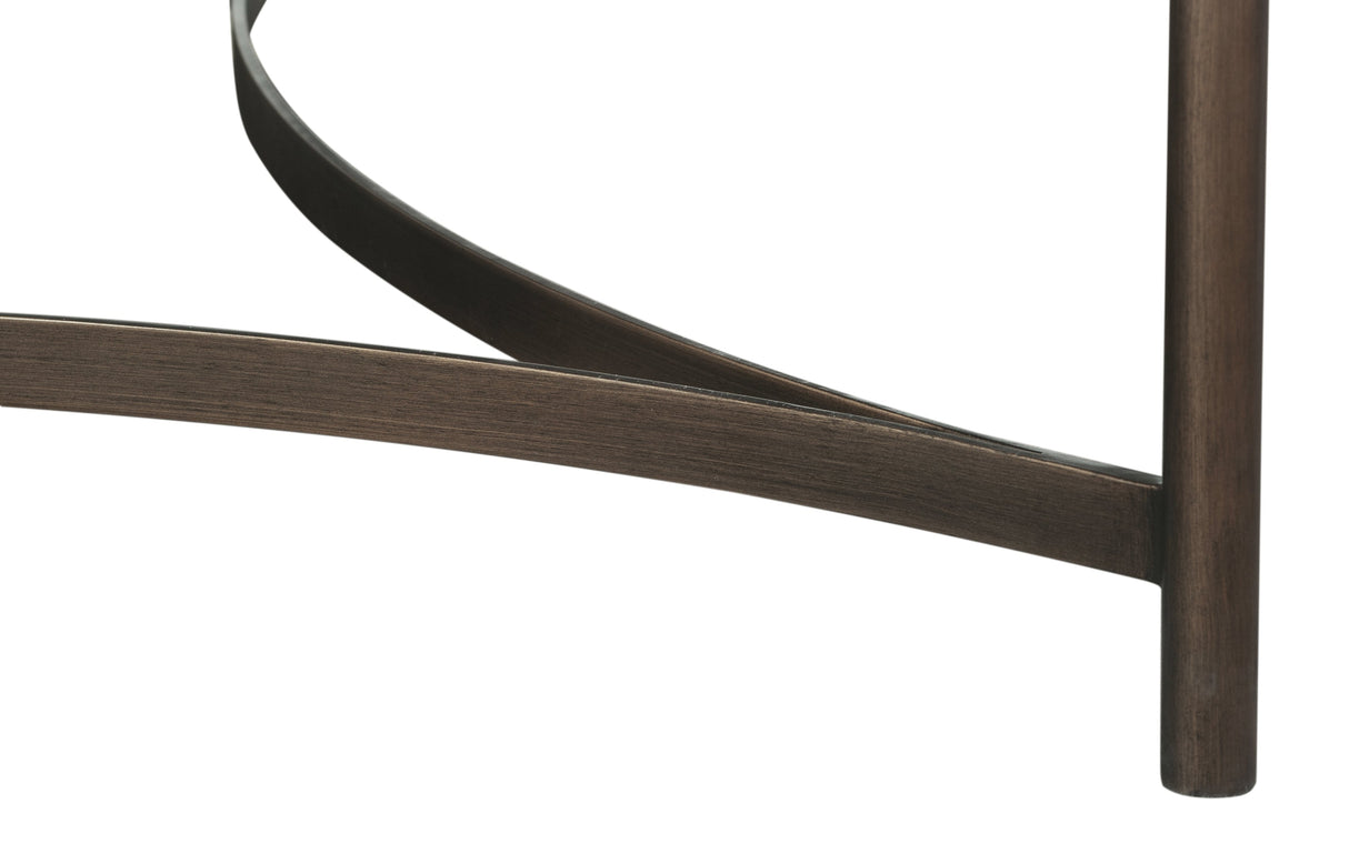 Lyon Round Natural Concrete and Metal Coffee Table by Modus Furniture at Eve Furniture