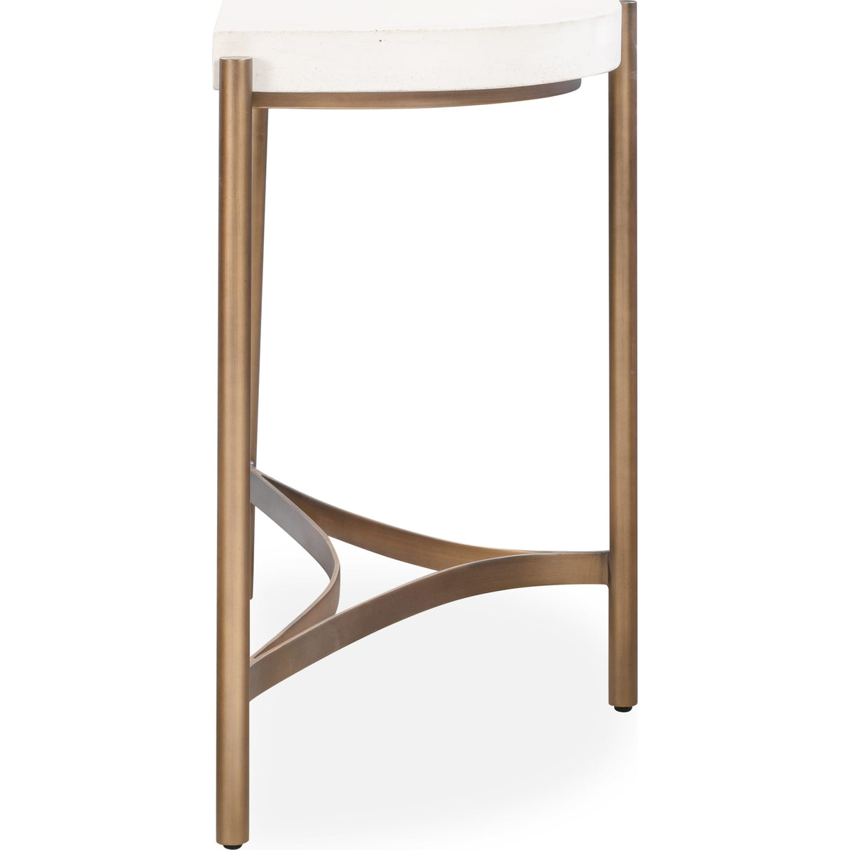 Lyon Semi-circular White Concrete and Metal Console Table by Modus Furniture at Eve Furniture