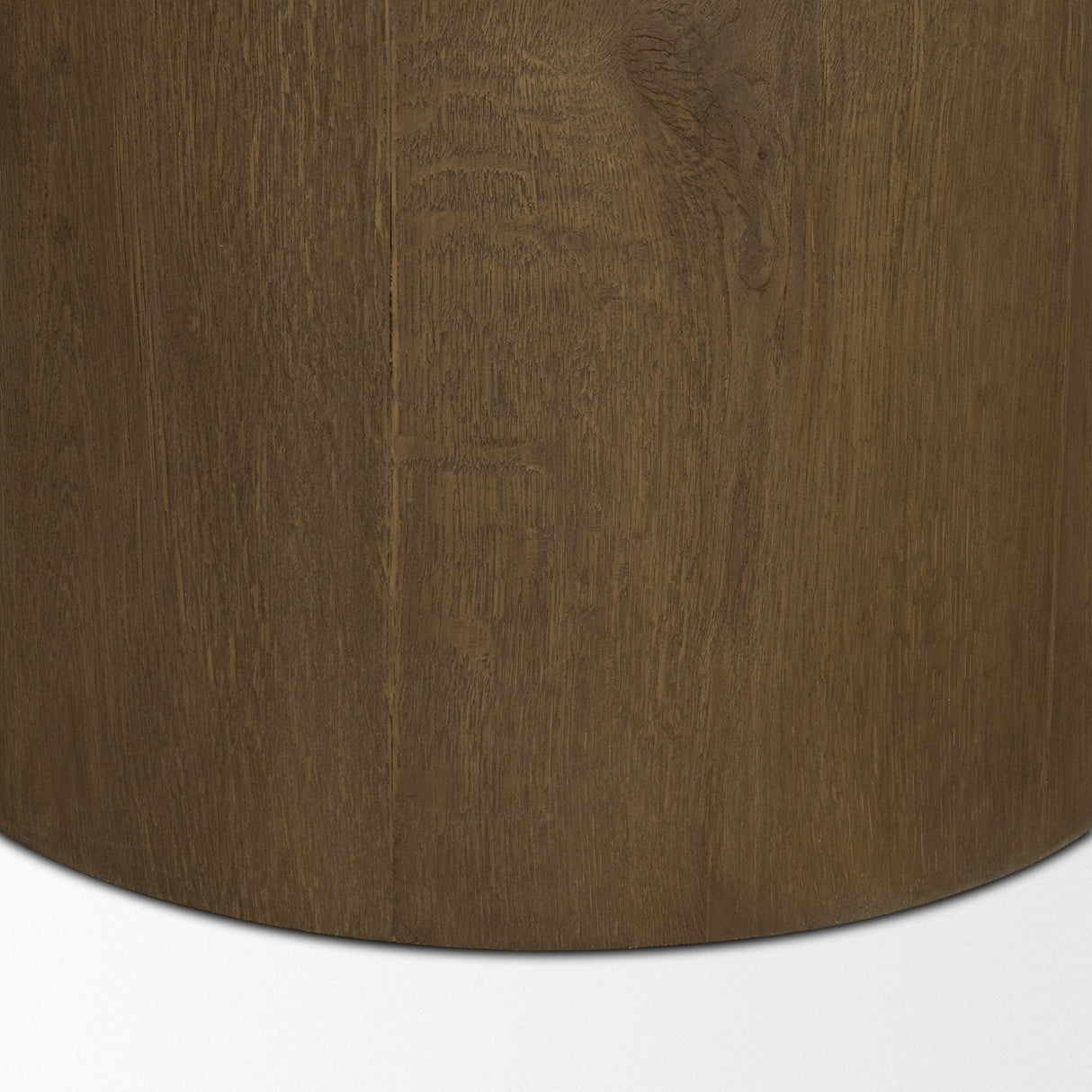 Lyonne 42" Round Medium Brown Oak Wood Pedestal Dining Table by Mercana at Eve Furniture