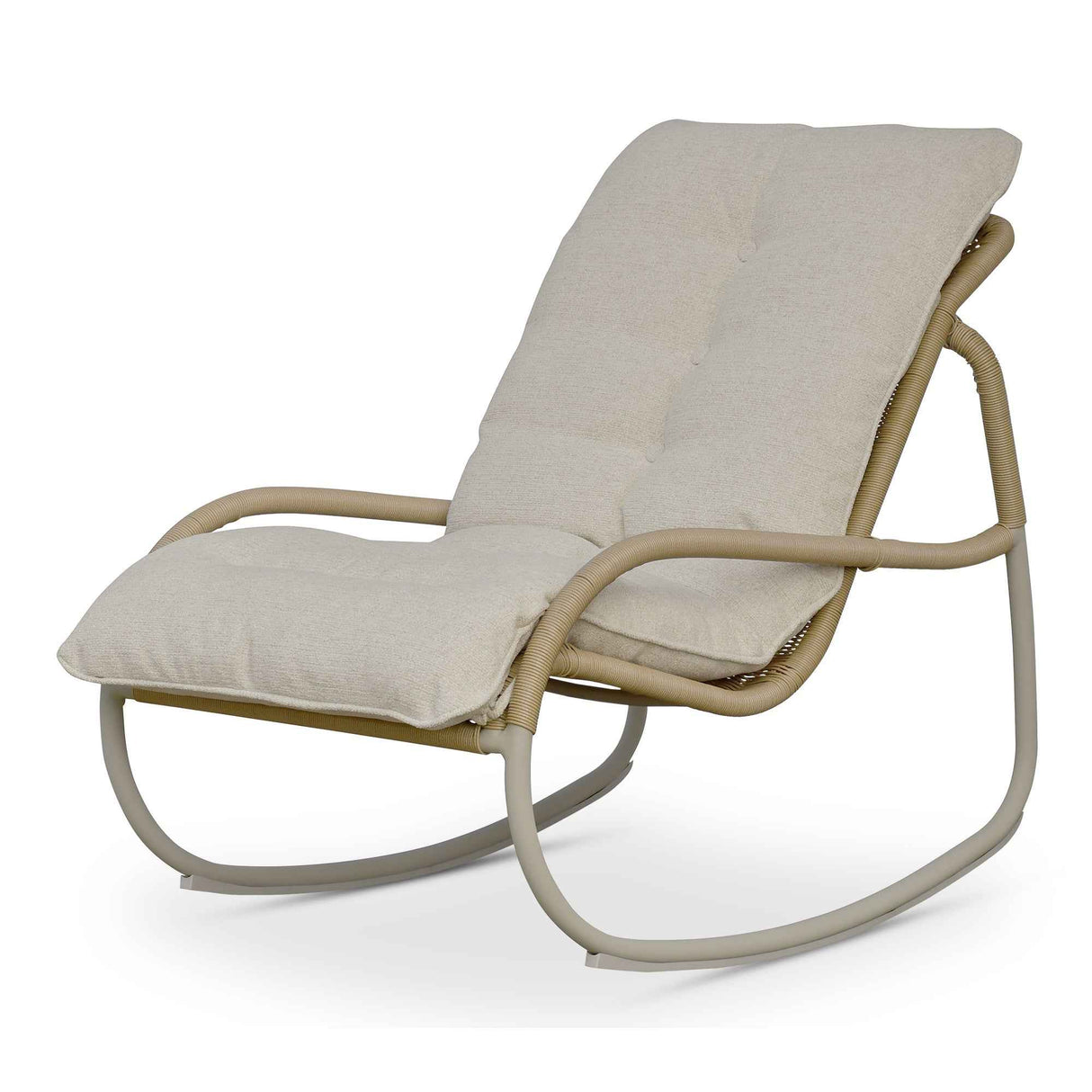 Lyra Beige Outdoor Rocking Chair
