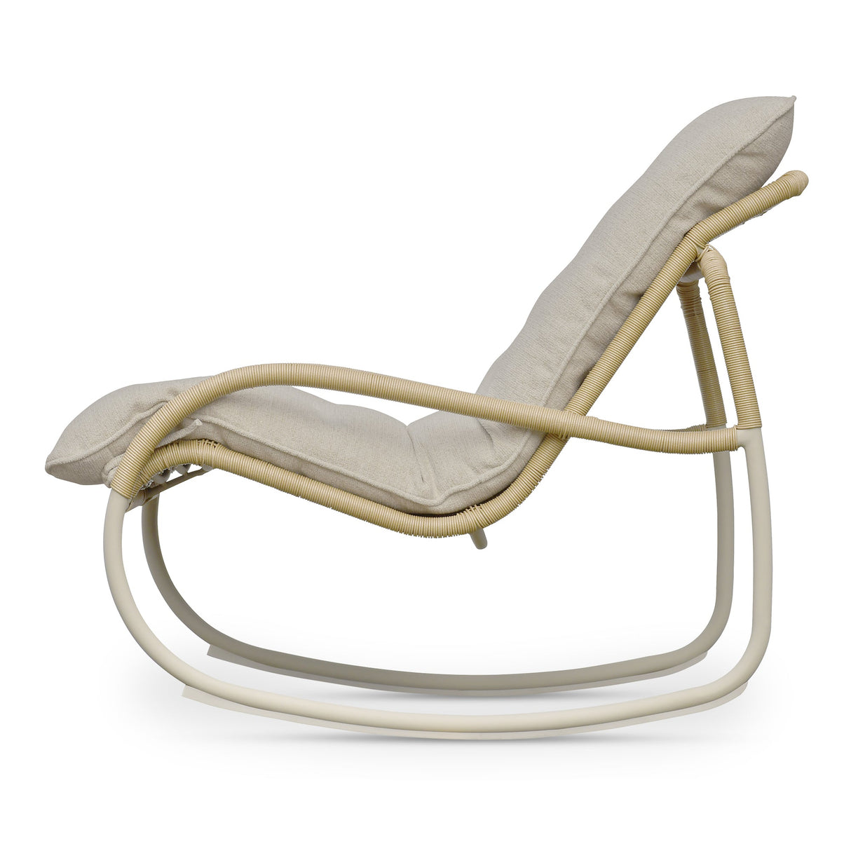 Lyra Beige Outdoor Rocking Chair by Moe's Home at Eve Furniture