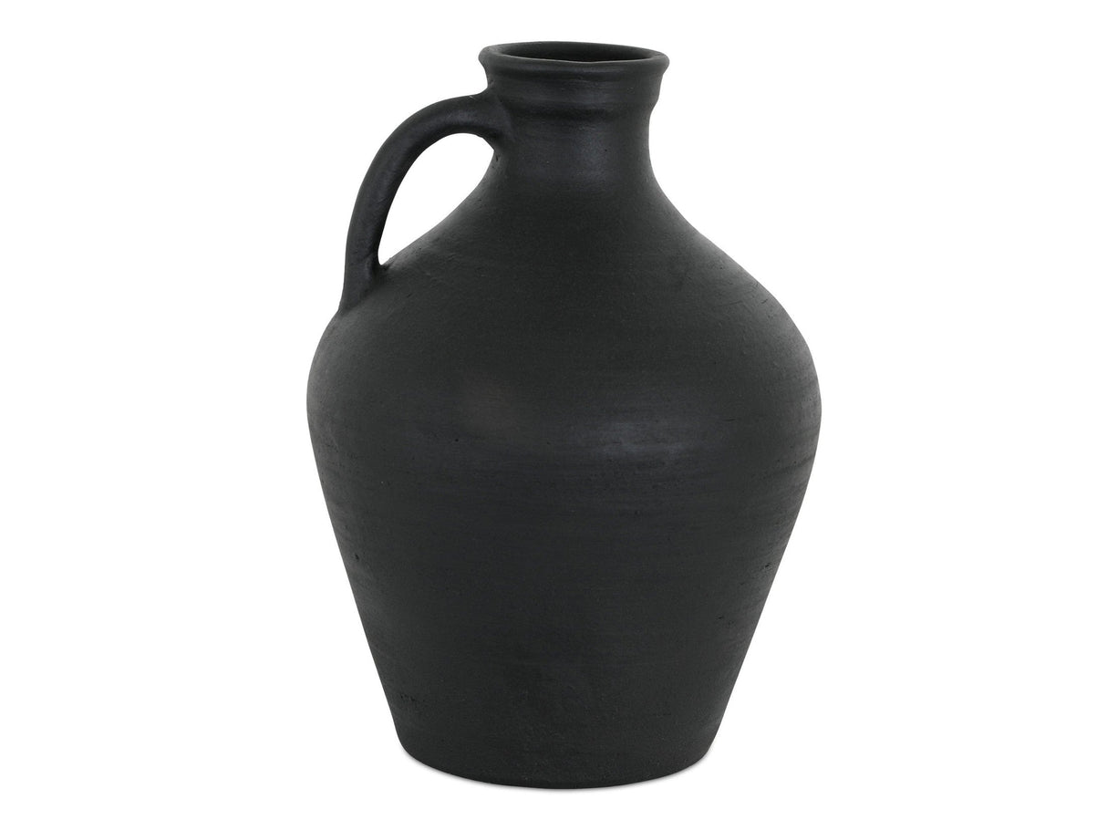 Lyra Black Terracotta Vase by MOES at Eve Furniture