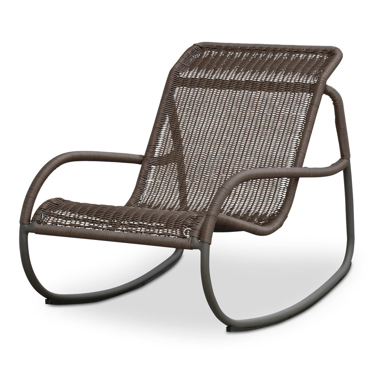 Lyra Brown Outdoor Rocking Chair by Moe's Home at Eve Furniture