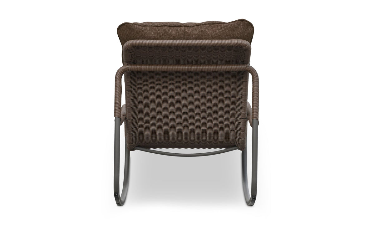 Lyra Outdoor Rocking Chair Brown by Moe's Home at Eve Furniture