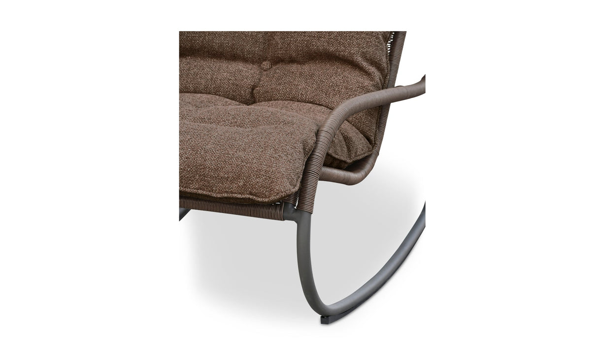 Lyra Outdoor Rocking Chair Brown by Moe's Home at Eve Furniture