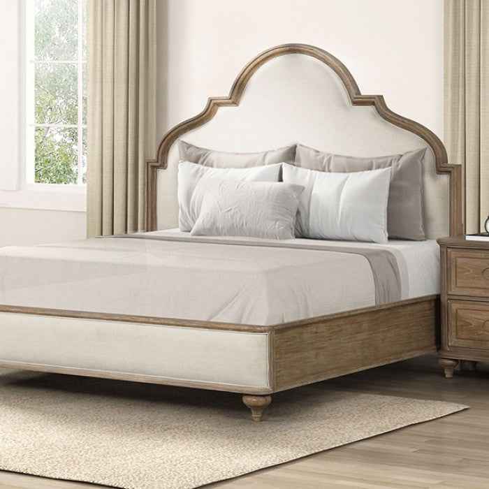 Lyris Rustic Oak 4-Piece Queen Bedroom Set by Furniture of America at Eve Furniture