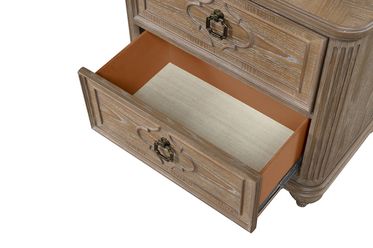 Lyris Rustic Oak Nightstand by Furniture of America at Eve Furniture