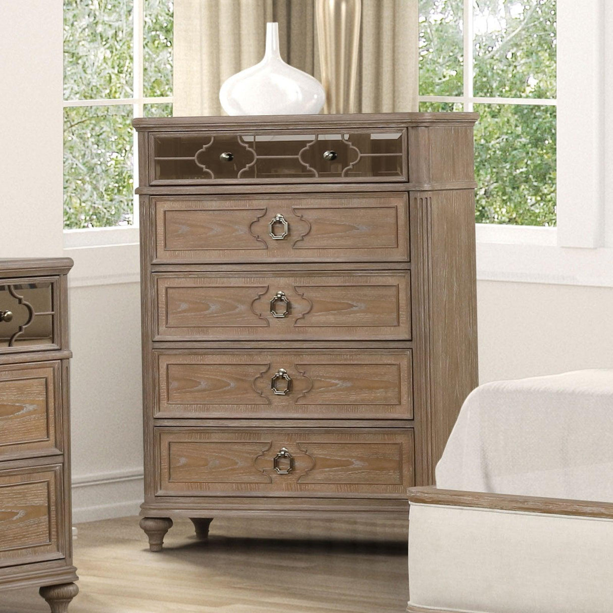 Lyris Rustic Oak Chest by Furniture of America at Eve Furniture