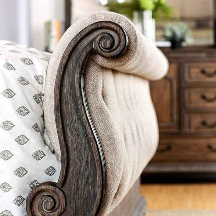 Lysandra Rustic Natural/Beige 4-Piece Queen Bedroom Set by Furniture of America at Eve Furniture