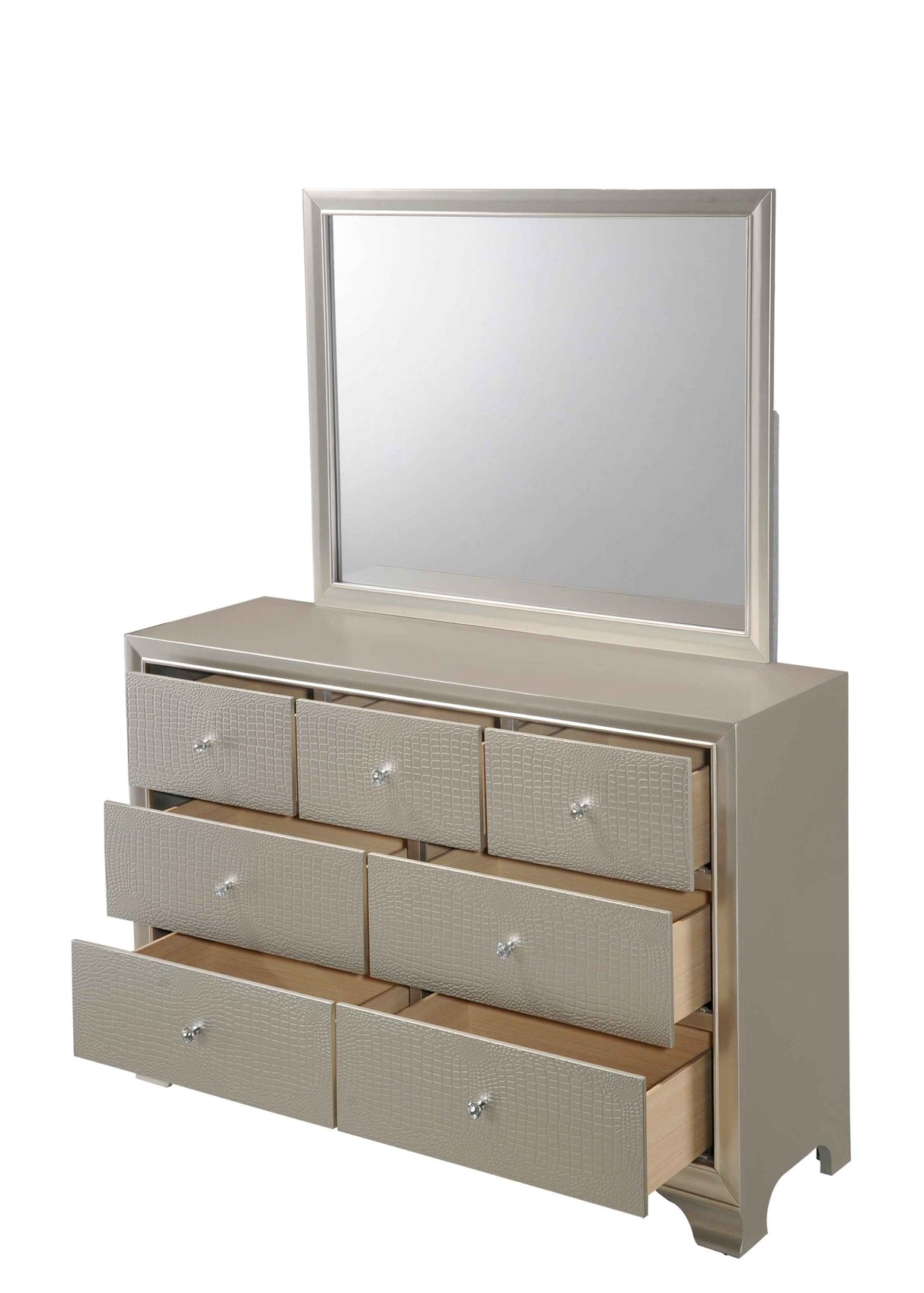 Lyssa Champagne Bedroom Mirror Only by Crown Mark at Eve Furniture