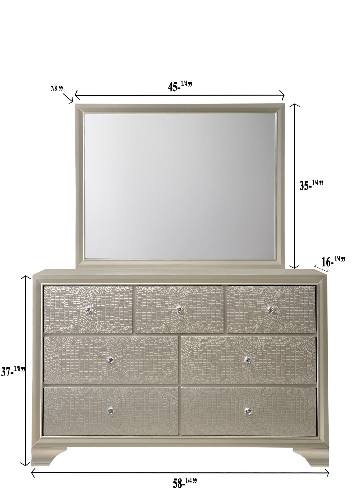 Lyssa Champagne LED Upholstered Panel Bedroom Set by Crown Mark at Eve Furniture