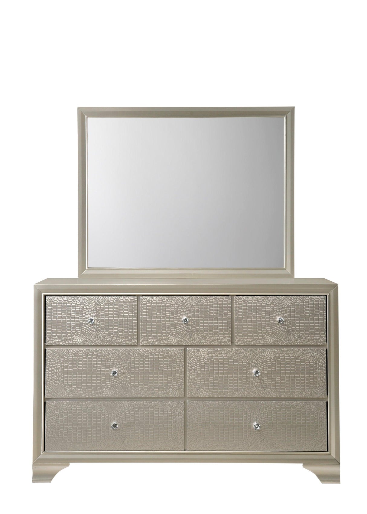 Lyssa Champagne LED Upholstered Panel Youth Bedroom Set by Crown Mark at Eve Furniture