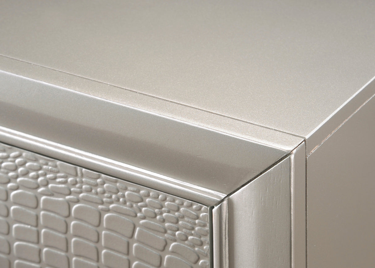 Lyssa Champagne LED Upholstered Panel Youth Bedroom Set by Crown Mark at Eve Furniture