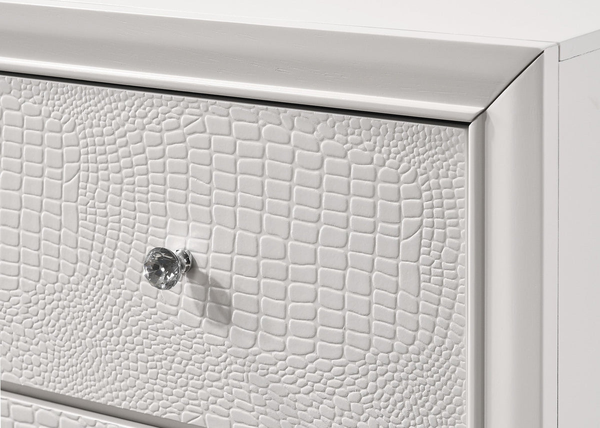 Lyssa Oat and Frost LED Upholstered Panel Youth Bedroom Set by Crown Mark at Eve Furniture