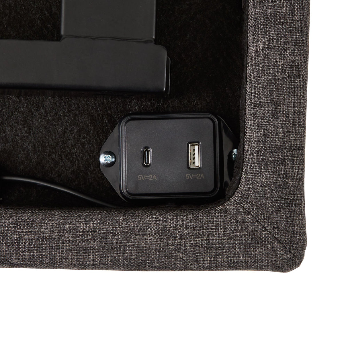 M455 Charcoal Full Adjustable Bed Base by Malouf at Eve Furniture
