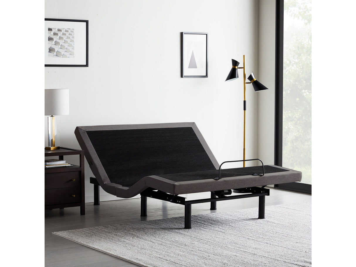 M555 Charcoal Queen Adjustable Base by Malouf at Eve Furniture