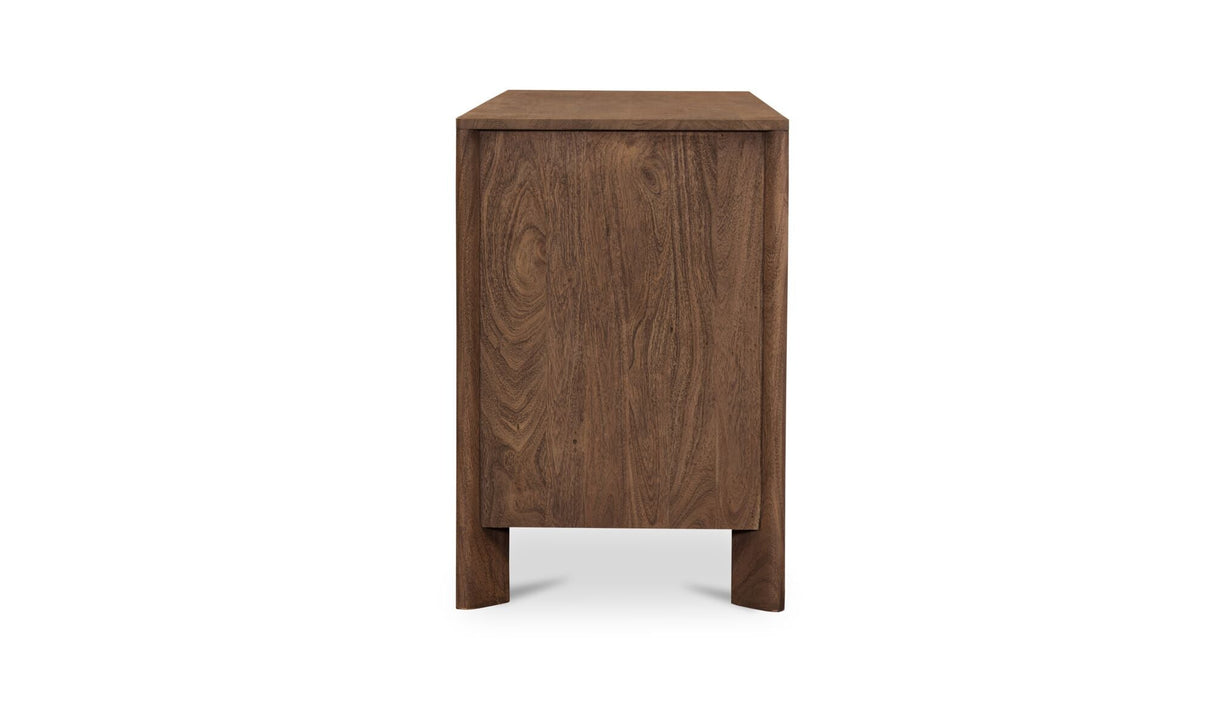 Mabel 6 Drawer Dresser Dark Brown by Moe's Home at Eve Furniture
