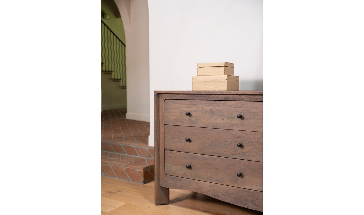 Mabel 6 Drawer Dresser Dark Brown by Moe's Home at Eve Furniture