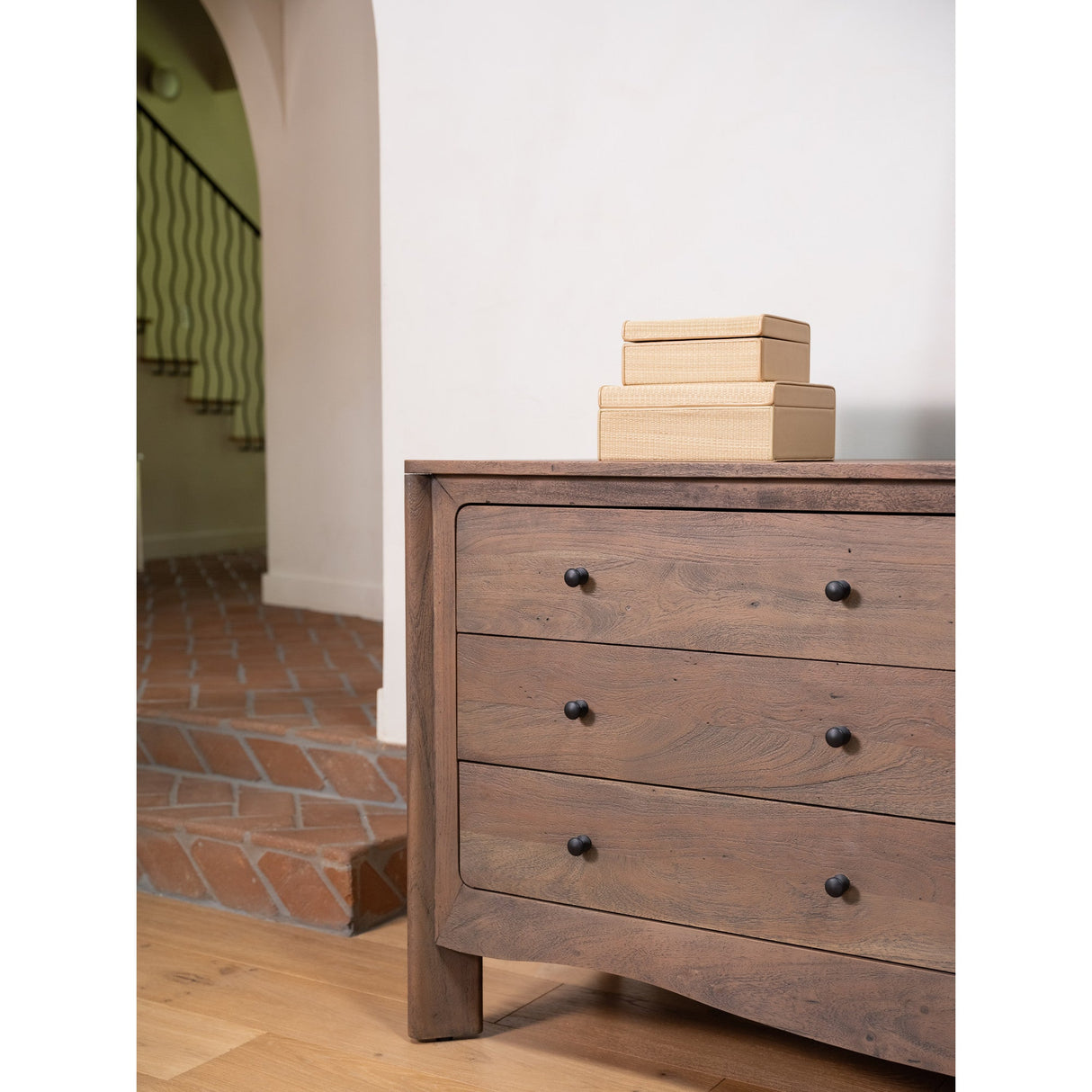Mabel Dark Brown 6 Drawer Dresser by Moe's Home at Eve Furniture