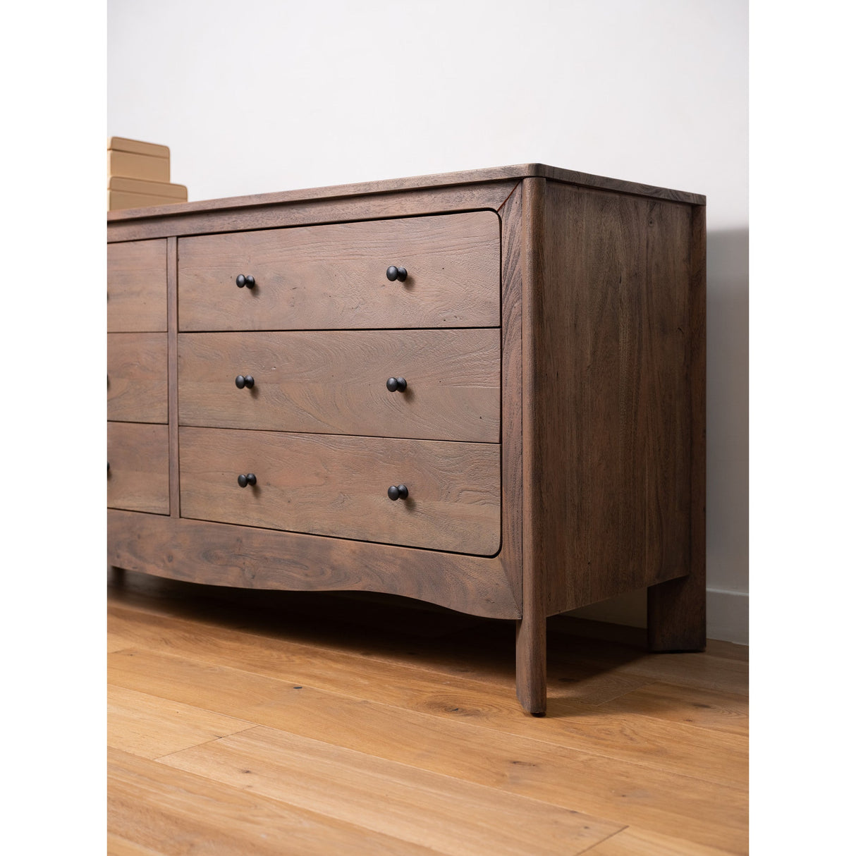 Mabel Dark Brown 6 Drawer Dresser by Moe's Home at Eve Furniture