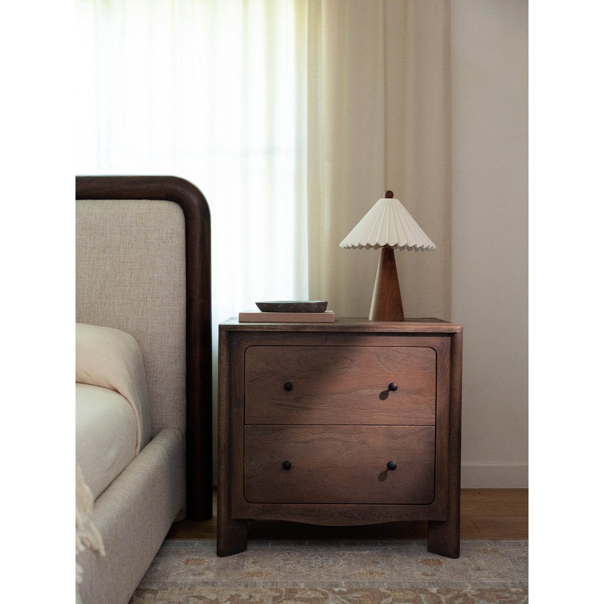 Mabel Dark Brown Nightstand by Moe's Home at Eve Furniture