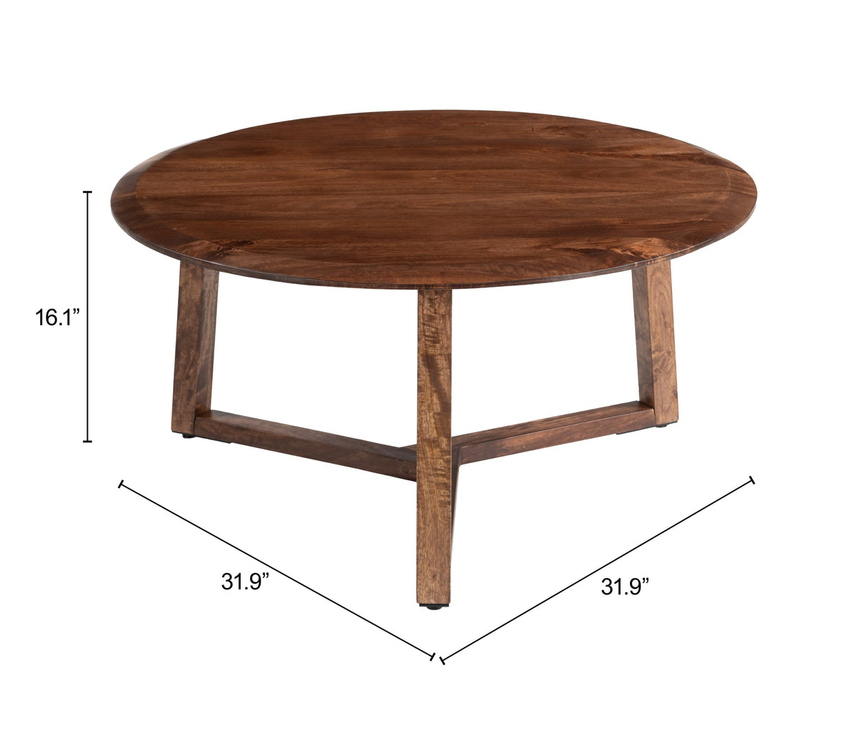 Macaria Walnut Coffee Table by Zuomod at Eve Furniture