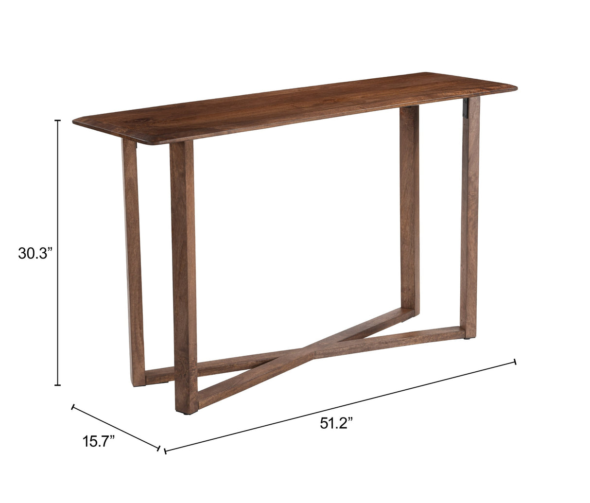 Macaria Walnut Console Table by Zuomod at Eve Furniture