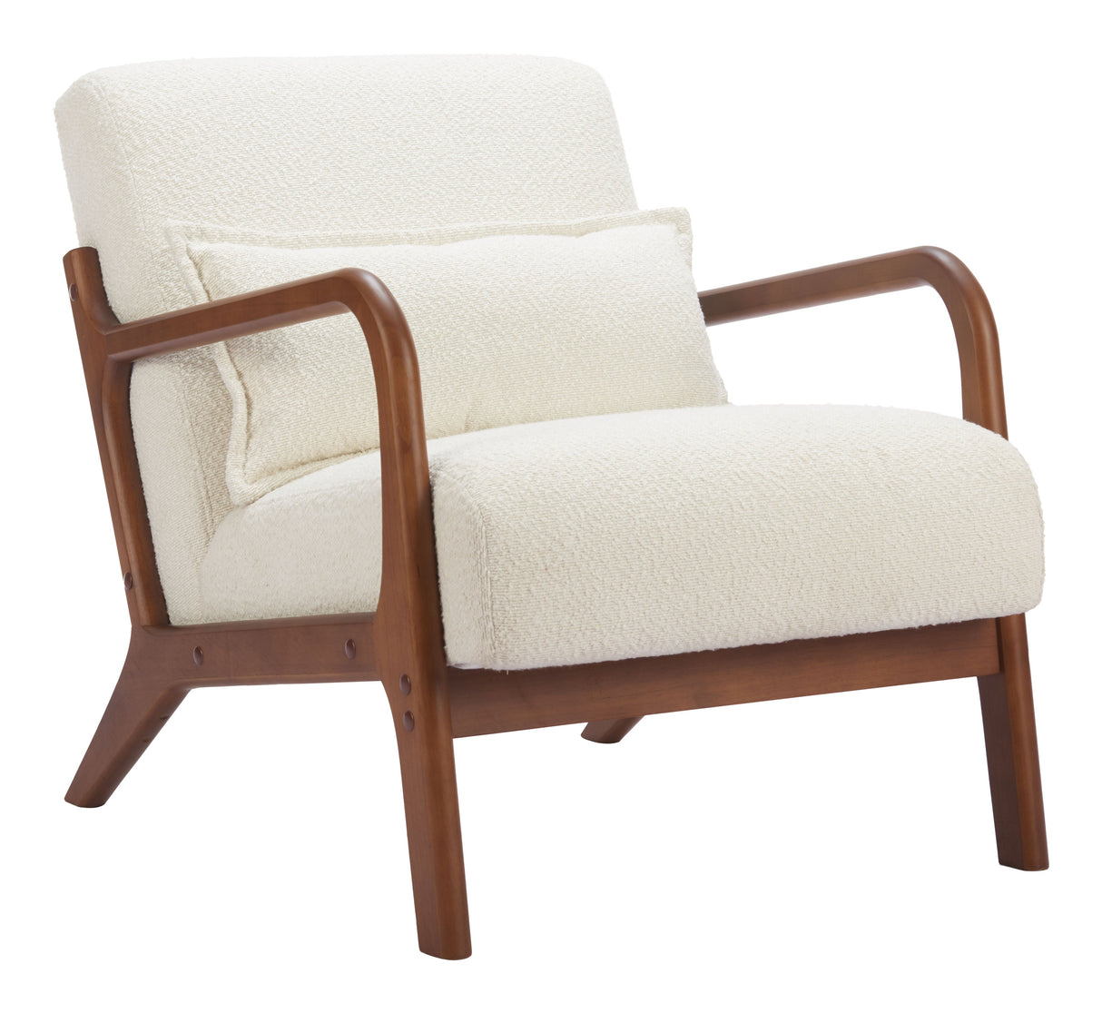 Macio Cream Accent Chair by Zuomod at Eve Furniture