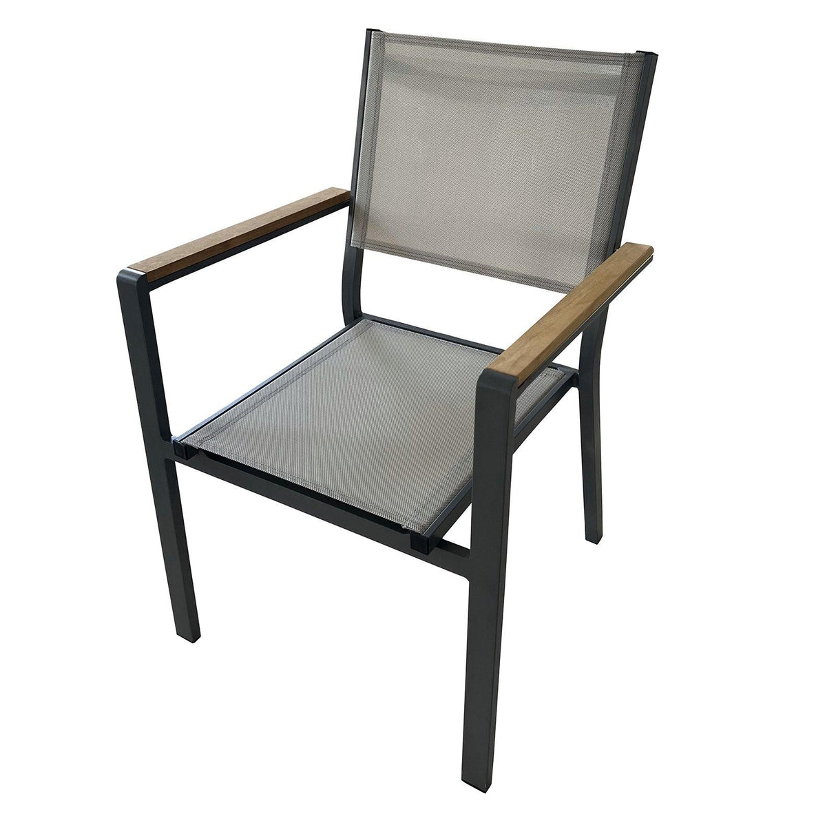 Mackay Gun Metal/Natural Chair by Furniture of America at Eve Furniture