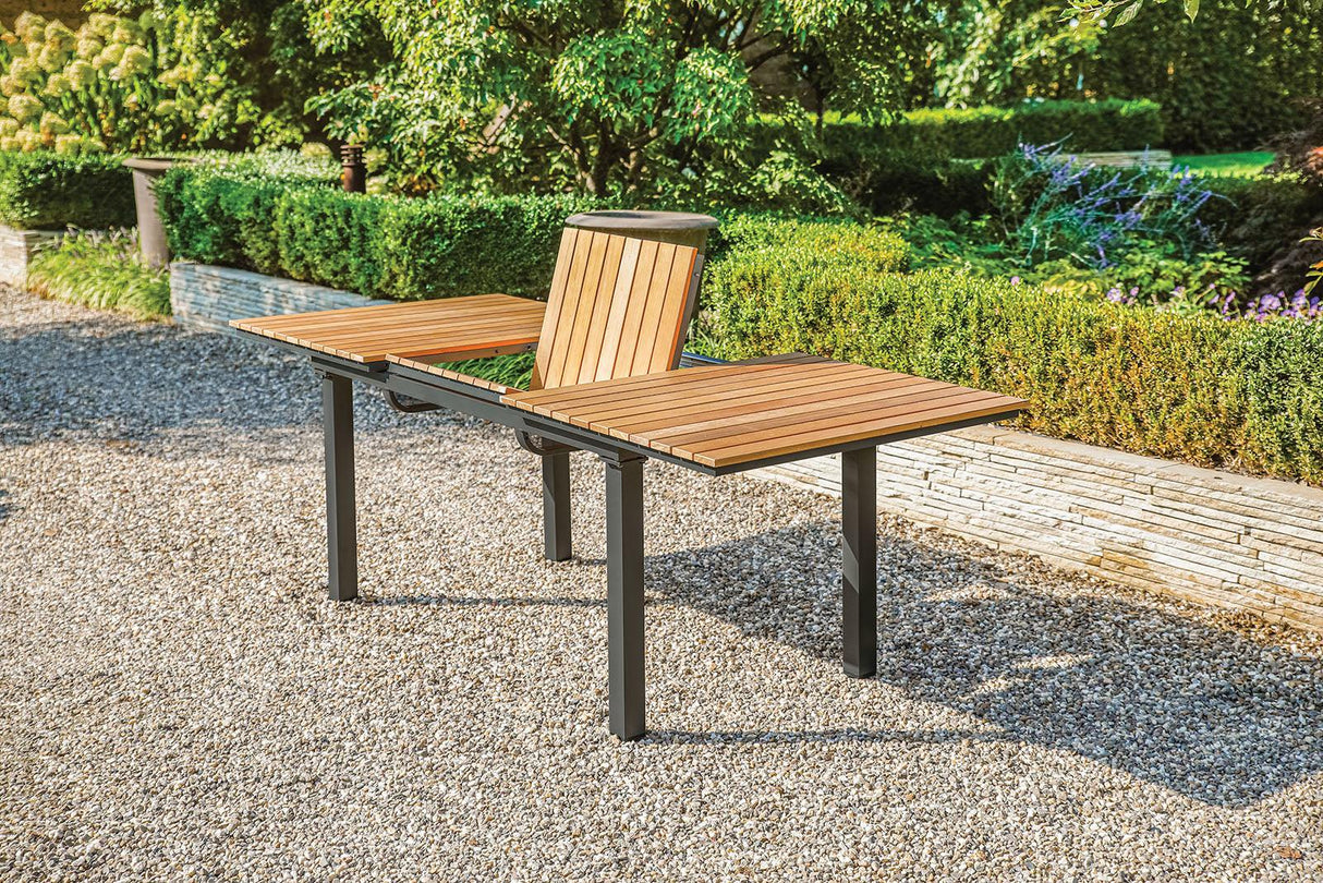 Mackay Gun Metal/Natural Patio Dining Table by Furniture of America at Eve Furniture