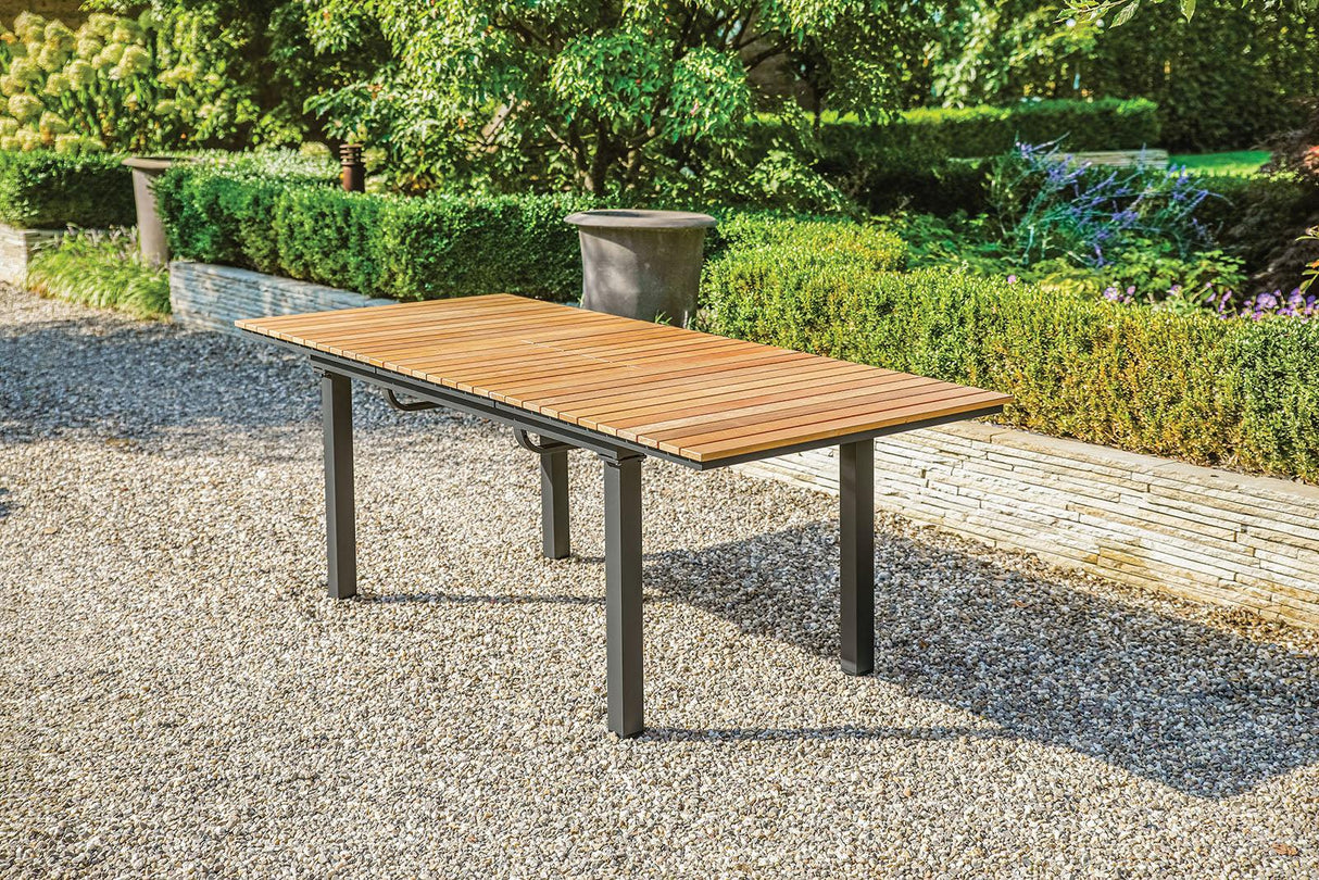 Mackay Gun Metal/Natural Patio Dining Table by Furniture of America at Eve Furniture