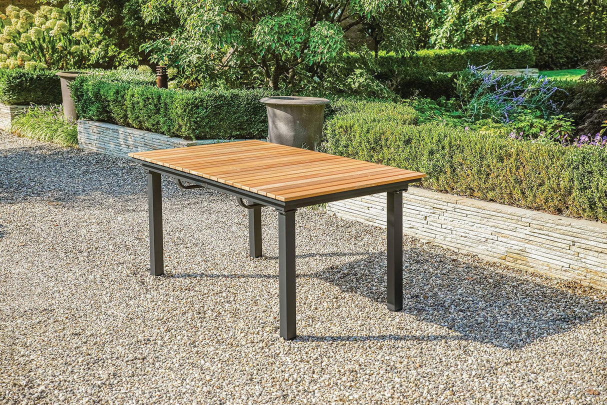 Mackay Gun Metal/Natural Patio Dining Table by Furniture of America at Eve Furniture