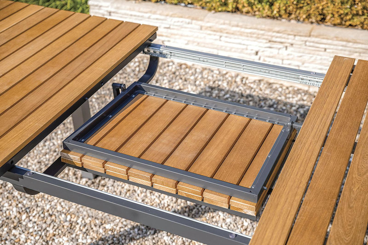 Mackay Gun Metal/Natural Patio Dining Table by Furniture of America at Eve Furniture