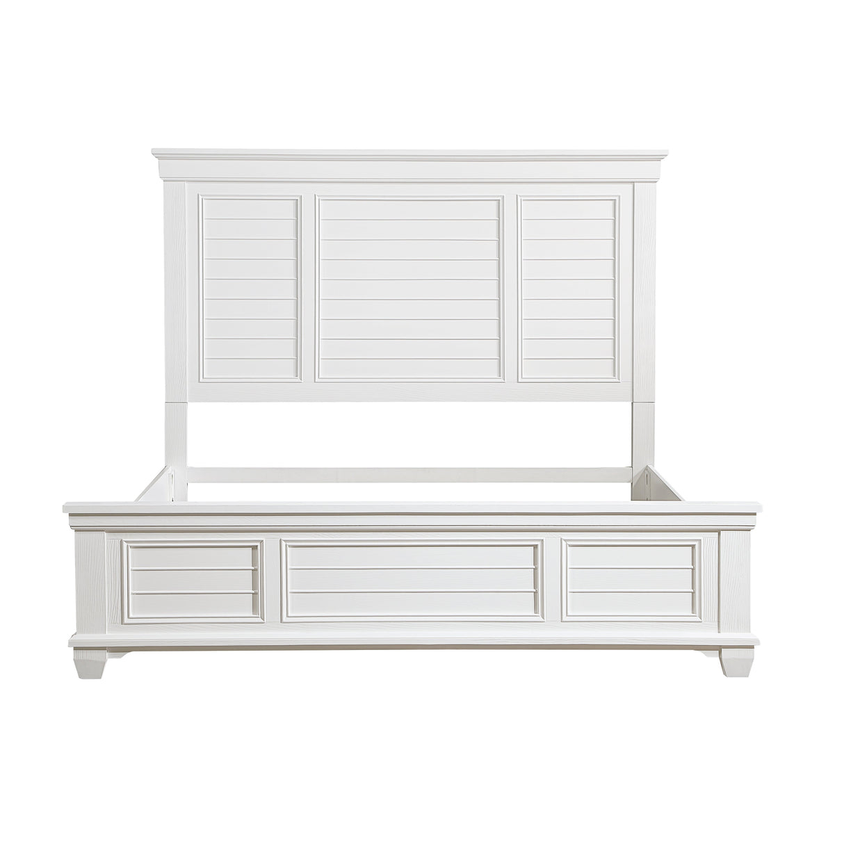 Mackinac White King Panel Bed by Homelegance at Eve Furniture