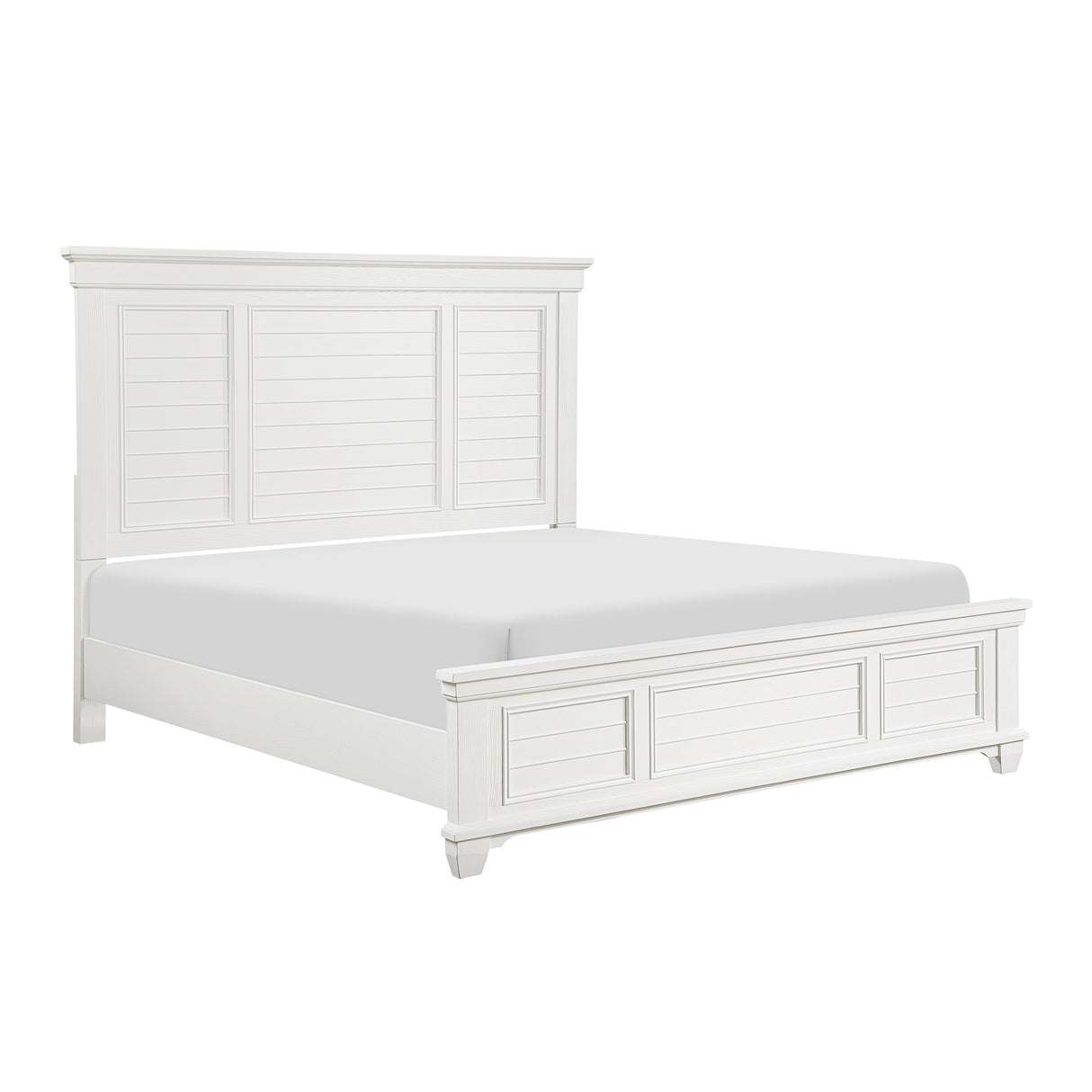Mackinac White King Panel Bed by Homelegance at Eve Furniture