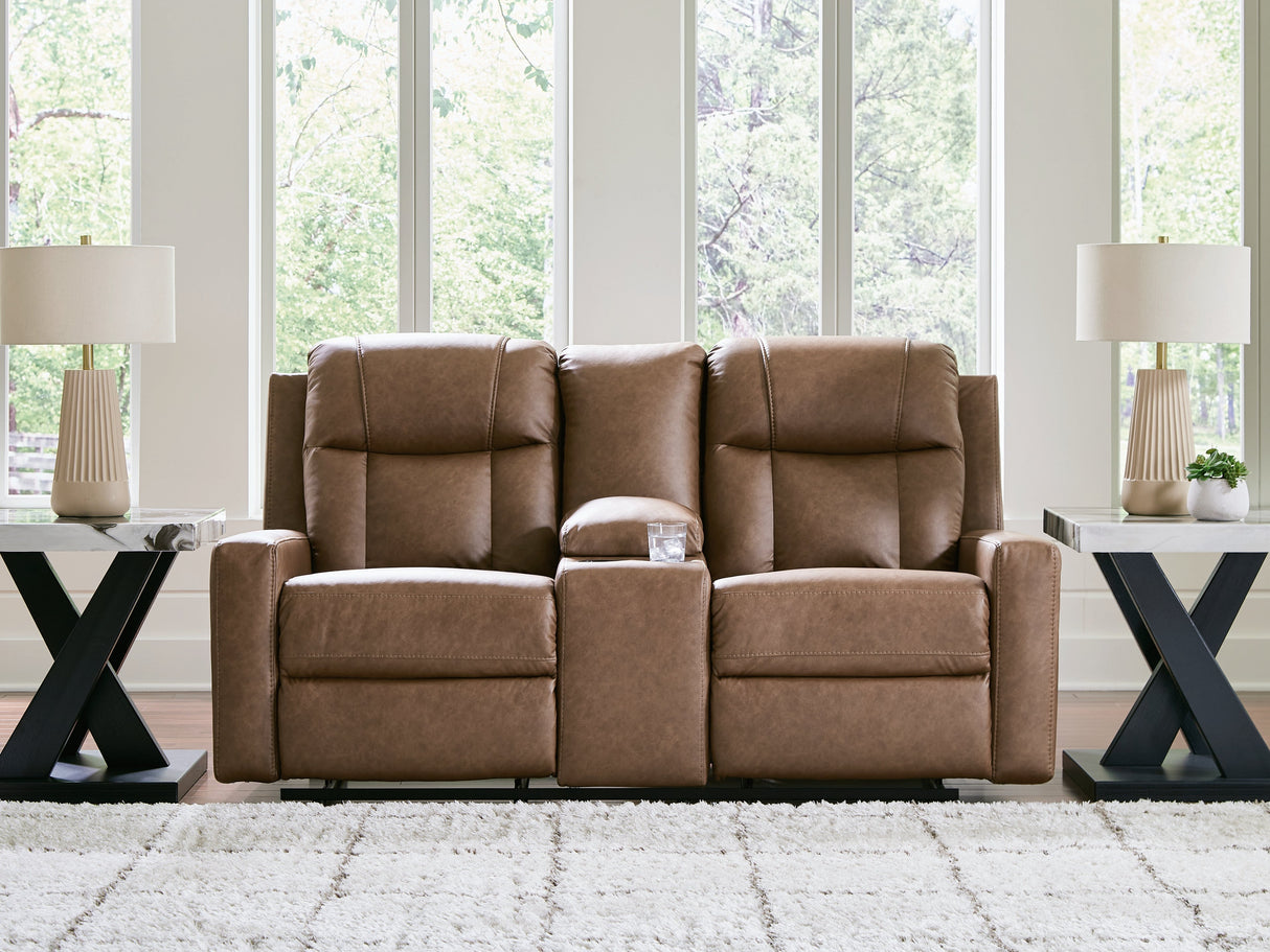 Mackmenville Caramel Reclining Living Room Set by Ashley at Eve Furniture