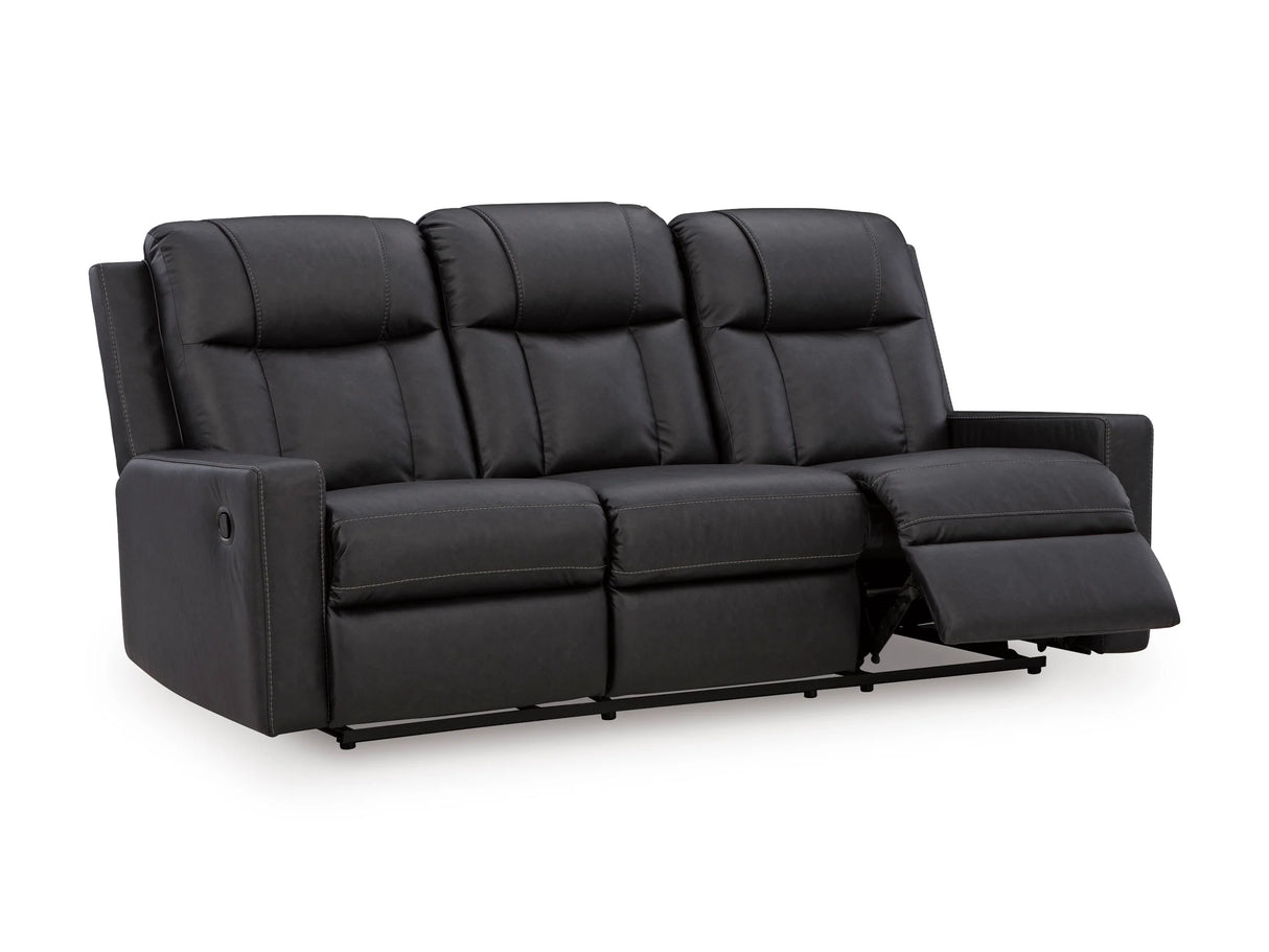 Mackmenville Carbon Reclining Sofa and Loveseat by Ashley at Eve Furniture